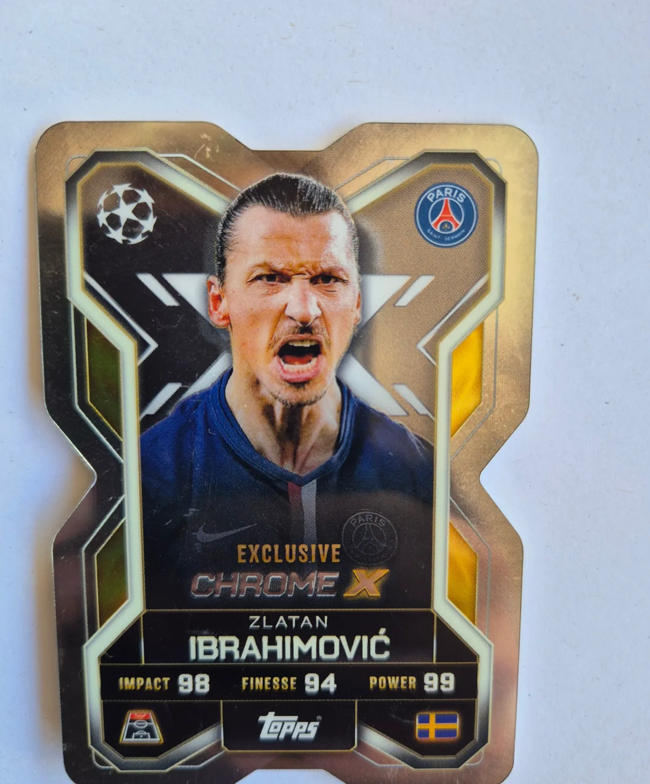 topps Chrome X UEFA Champions League 2022 Nr. CX 10 Zlatan Ibrahimovic, Zustand Sehr gut, Vorderseite