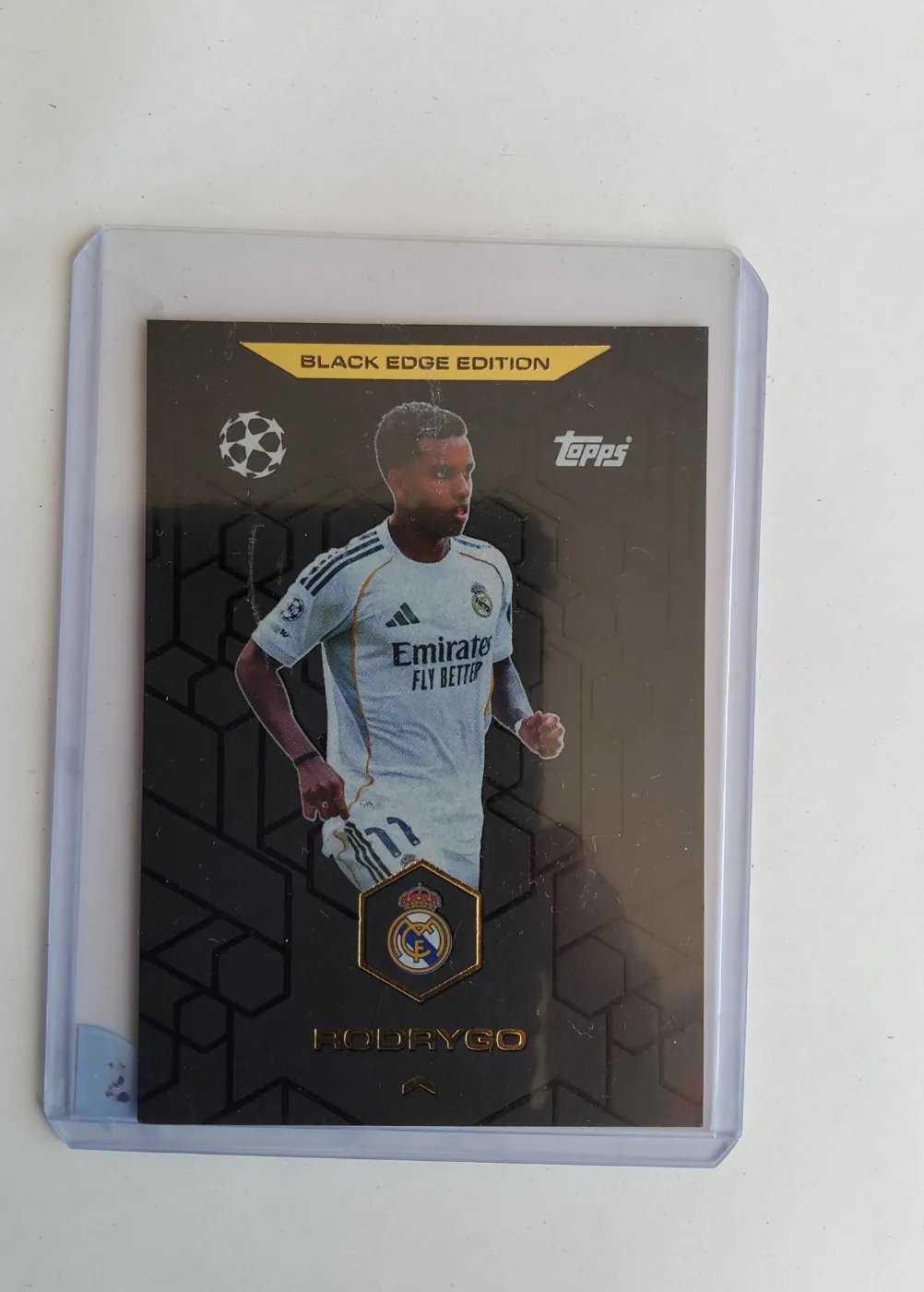 Fussballkarte: Rodrygo, Real Madrid, Topps Match Attax UEFA Champions League 2024, Black Edge Edition