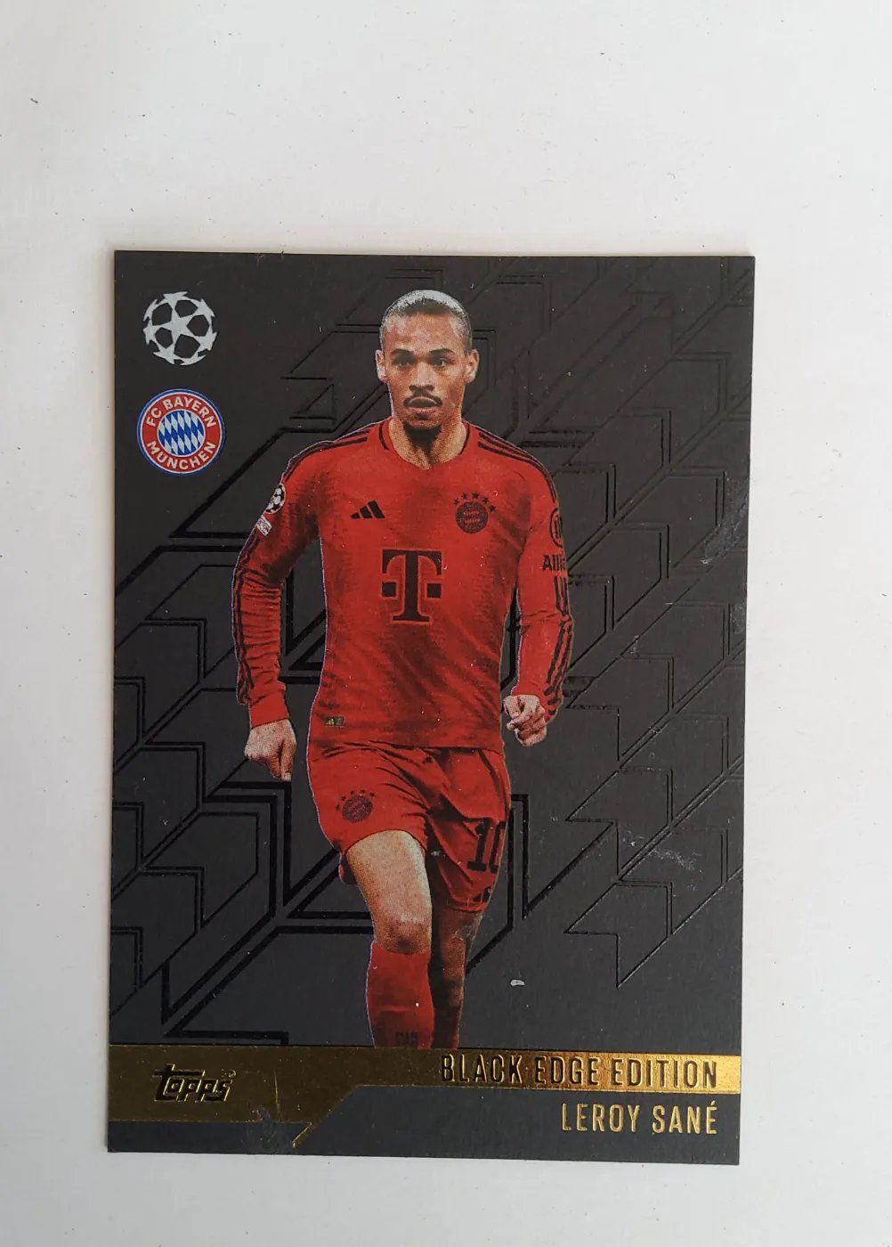 Fussballkarte: Leroy Sané, FC Bayern München, Topps Match Attax 2024 Black Edge Edition